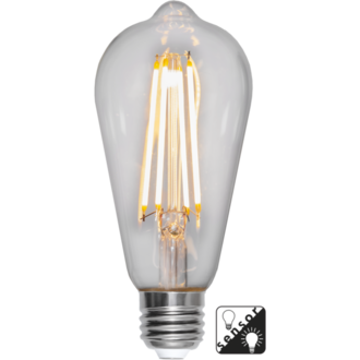 LED-lampa E27 ST64 Sensor clear