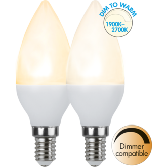 LED-lampa E14 C37 Dim To Warm