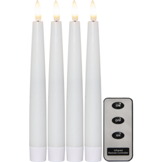 LED Antikljus 4-pack Flamme Slim